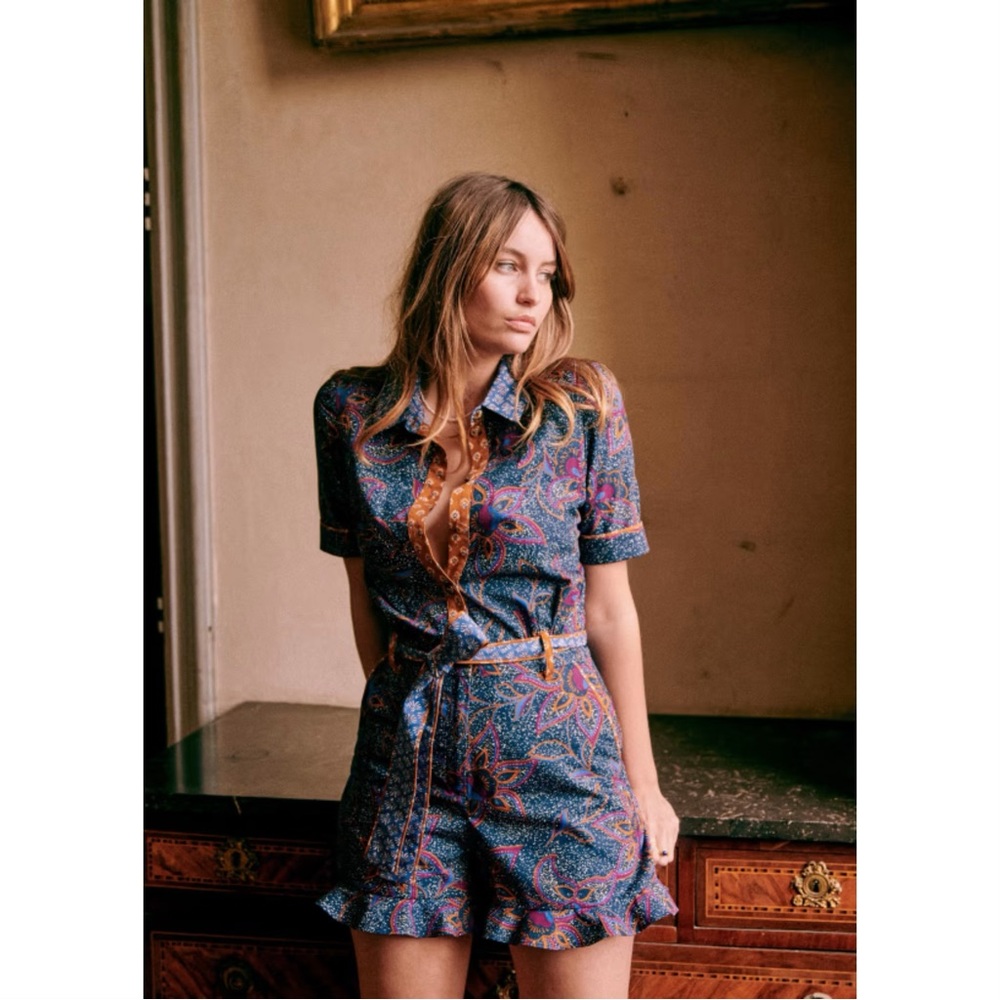 Sezane Elise Floral Jumpsuit